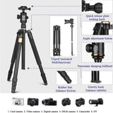 QZSD Q222 Camera Portable Aluminium Monopod Professional Tripod with Ball Head